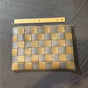 Deux Lux Gold and Gray Clutch/iPad Case